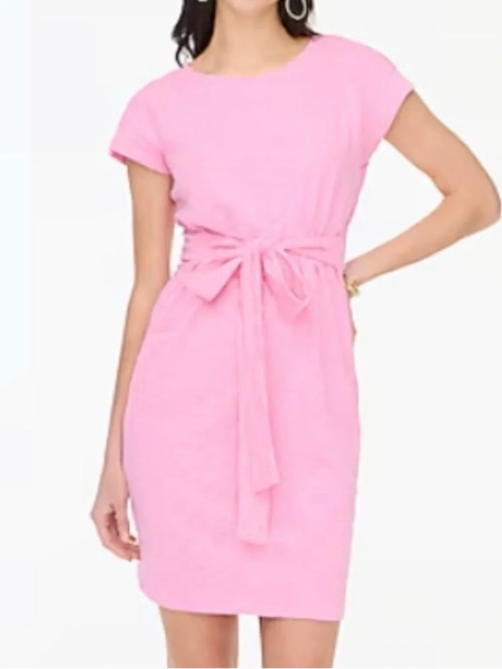 j crew pink bow dress J Crew Strapless Bow-Front Swim Cover-Up Dress, NWT
